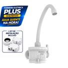Torneira Elétrica Enerbras Plus 4T 5500W 220V Branco Parede Kit Instalação Incluso