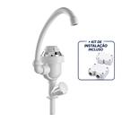 Torneira Elétrica Sintex 220v 4400w 3T Bica Alta Bancada Branco Kit Instalação Incluso Torneira Elétrica Sintex 220v 4400w 3T Bica Alta Bancada Branco Kit Instalação Incluso