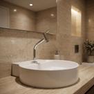 Torneira em Aço Inox Lavatório Banheiro Pia Mesa Um Quarto De Volta Bica Baixa V130 Vimer