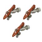 Torneira Esfera Jardim Cadeado Metal 1/2 x 3/4 Ajax Kit 3