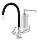 Torneira Filtro Cozinha Bancada Flexível 2186 Preta C-72