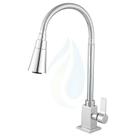 Torneira Flexível Cozinha Mesa Quadrada Jato Duplo Cone Cromado Bancada C-70 Cód. 3512