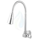 Torneira Flexível Cozinha Parede Quadrada Jato Duplo Cone Cromado C-70 Cód. 3511