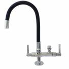 Torneira Gourmet Bica Móvel de Bancada Para Cozinha Tubo Flexível Preto Para Filtros ou Máquina Lava Louças e Roupas 7143