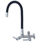Torneira Gourmet Bica Móvel de Parede Para Cozinha Tubo Flexível Preto Para Filtros ou Máquina Lava Louças e Roupas 7163