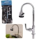Torneira Gourmet Cano Flexível de Mesa com Ducha Meia Polegada Inox Cromado Alta Pia Bancada Cozinha Lavanderia Moderna