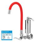 Torneira Gourmet Colors Vermelha Filtro Cozinha Parede C172