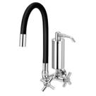 Torneira Gourmet Com Filtro De Cozinha Flexível Preta 1/4 De Volta Copo Slim Cruz De Malta