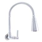Torneira Gourmet Cônico Duplo Jato Metal Inox Pia Cozinha Parede Luxo C51