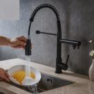 Torneira Gourmet Cozinha Aço Inox 304 Spray Extensor Misturador Monocomando Bica Móvel Domum