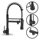 Torneira Gourmet Cozinha Aço Inox 304 Spray Extensor Misturador Monocomando Bica Móvel Domum