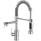 Torneira Gourmet Cozinha Bancada Bico Flexível 2 Jatos Chuveirinho Aço Cromado Alta Pressão Yab