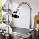 Torneira Gourmet Cozinha Flexível Metal Silicone 360 Graus com Jato Duplo Arejador de Alta Qualidade