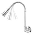 Torneira Gourmet Cozinha Parede Flexível Duplo Jato Cromada