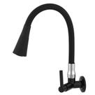 Torneira Gourmet Cozinha Parede Tubo Flexível 2 Jatos Preta