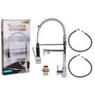 Torneira Gourmet de Mesa com Ducha Extensível Flexível de Bancada Para Pia Cozinha 2 Saídas de Água Bica Spray e Jato Ro