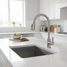 Torneira Gourmet Flexivel 80cm Prateada Monocomando 2 Jatos