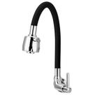 Torneira Gourmet Flexível Cozinha Parede Preta C51