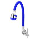 Torneira Gourmet Flexível de Cozinha Parede Azul 1/4 de Volta