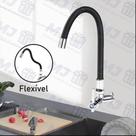 Torneira Gourmet Flexível para Cozinha Chuveirinho Duplo Jato 1-2 Volta Parede Metal Inox Preto OEM