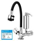 Torneira Gourmet Flexível Preta Filtro Cozinha Mesa C50