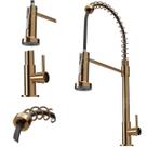 Torneira Gourmet Flexível Rose Gold Bancada Cozinha