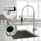 Torneira Gourmet Inox com Ducha Extensível Flexível para Bancada 2 Jatos, Alta Pressão, Cozinha Moderna Torneira Gourmet Inox com Ducha Extensível Flexível para Bancada 2 Jatos, Alta Pressão, Cozinha Moderna