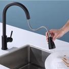 Torneira Gourmet Monocomando Com Extensor Ducha Luxo Preto Fosco