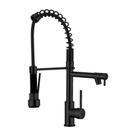 Torneira gourmet monocomando com spray extensor - preto - KOKAY
