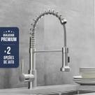 Torneira Gourmet Monocomando Cozinha Luxo Misturador De Bancada Inox 304 50cm Escovado Quente/frio Com Garantia