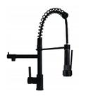 Torneira Gourmet Monocomando Cozinha Spray Ducha Extensível Escovado Gourmet Pia Inox 304 Qualidade Premium Preta
