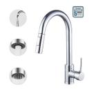 Torneira Gourmet Monocomando de Mesa Cozinha Giratória Extensível Cromado V126 Vimer
