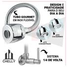 Torneira Gourmet Monocomando Ducha Luxo Inox Aço Flexível Parede Cozinha Torneira para Pia de Cozinha COR:A Montado na p