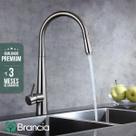 Torneira Gourmet Monocomando Extensível Cozinha Aço Inox Ducha Retrátil Quente Fria Brancia