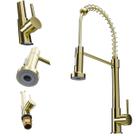 Torneira Gourmet Monocomando Flexível Dourada Bancada Pia Torneira Gourmet Monocomando Flexível Dourada Bancada Pia