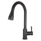 Torneira Gourmet Monocomando Preto Fosco Extensível Preto Fosco