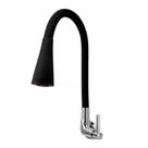 Torneira Gourmet para Cozinha Flexível Cone 2 Jatos 1-4 de Volta Parede Aço Inoxidável Preto OEM