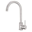 Torneira Inox Cozinha Bancada,bica Alta Monocomando, Escovada, Linha Inox Cromada Grascan