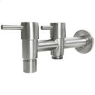 Torneira Inox Tanque Dupla Com Saída Maquina de Lavar ¾ Pol Parede Lavanderia Cozinha Inox 304 Escovado Torneira Multiuso ½