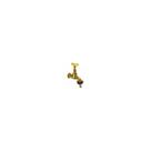 Torneira Jardim Gold Flex Curta Amarela com Bico 1/2 3/4