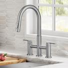 Torneira Kraus KPF-3122SFS em aço inoxidável com ducha retrátil de 40 cm