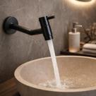 Torneira Lavabo Banheiro Cuba Parede Tanque Lavanderia Preta