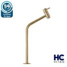 Torneira Lavatório Banheiro Link Alta 45º Color Gold Dourada 1/4 de Volta Metal