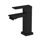 Torneira Lavatório Bica Baixa Black Matte Metal Banheiro Preto Fosco Quadrada