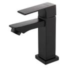 Torneira Lavatório Bica Baixa Black Matte Minimalista Preta Metal