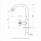 Torneira Lavatório Mesa Bica Alta Slim Cross Cromado Perflex 10726010