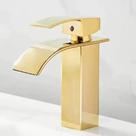 Torneira Lavatório Telca QSM-J3011 Misturador Água Quente Fria Flex Monocomando Acabamento Dourada