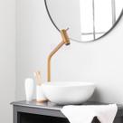 Torneira Link Alta Banheiro Lavabo Dourada Fosco 1062 Torneira Link Alta Banheiro Lavabo Dourada Fosco 1062