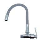 Torneira Longa Bico De Silicone Borracha Flexível Para Pia Cozinha Base Aço Inoxidável