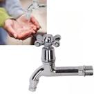 Torneira Longa PVC Cromada Alta Resistência para Cozinha Banheiro Jardim Lavanderia Fácil Instalação Uso Geral Casa1/2''